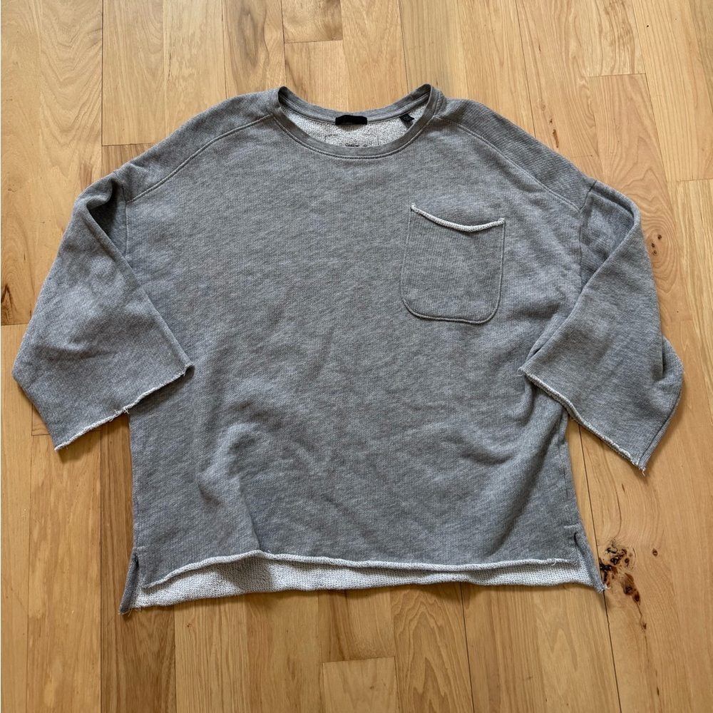 ATM Anthony Thomas Melillo Grey Pocket Oversized Sweatshirt Size M